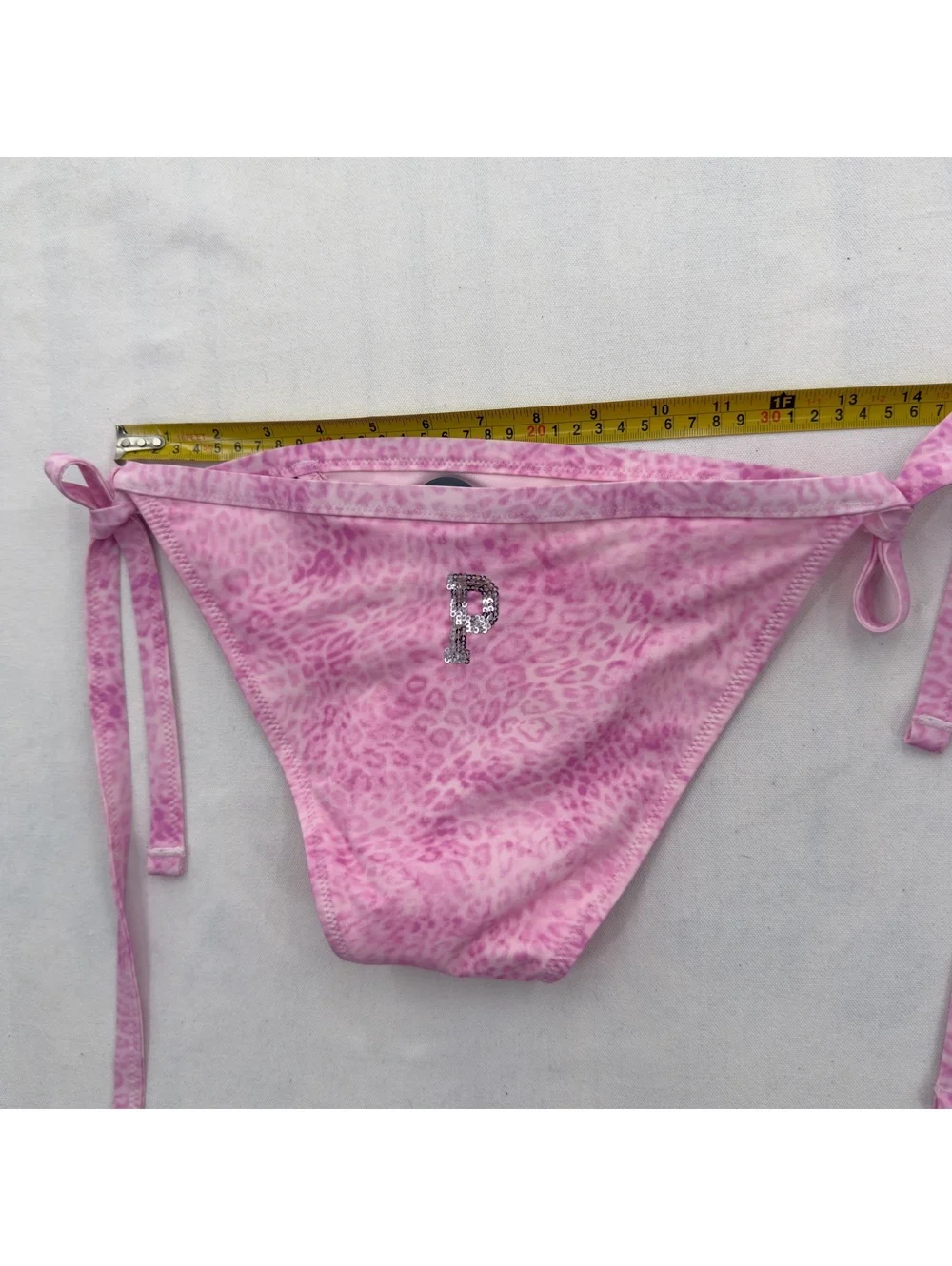 NWT Victoria's Secret PINK Cheetah Print Bikini Bottoms Side Tie Pink Medium